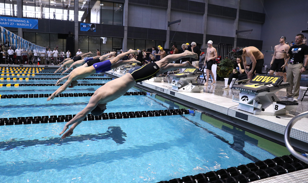 Iowa's Aleksey Tarasenko competes in the 200-yard freestyle on the third day at the 2019 Big Ten Swimming and Diving Championships Thursday, February 28, 2019 at the Campus Wellness and Recreation Center. (Brian Ray/hawkeyesports.com)