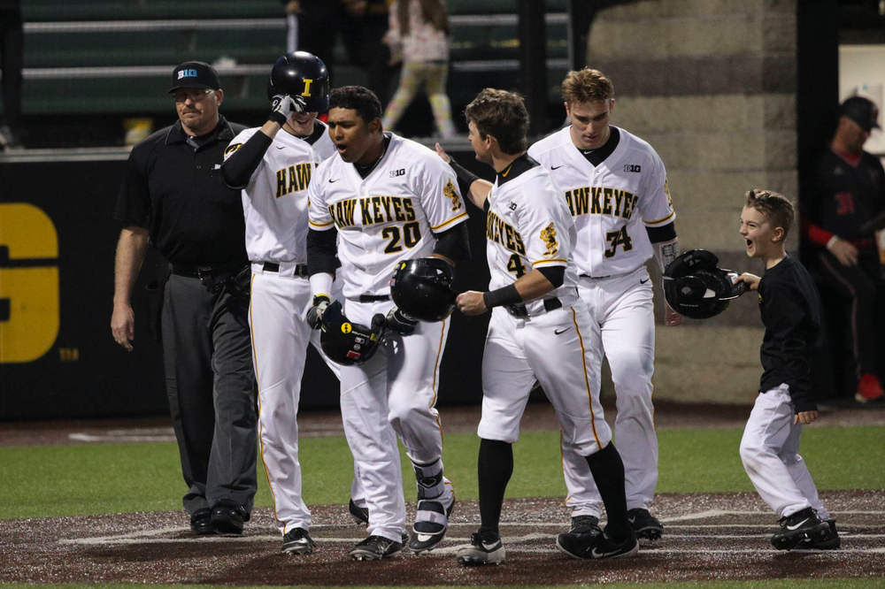 Iowa infielder Izaya Fullard at game 1 vs Rutgers on Friday, April 5, 2019 at Duane Banks Field. (Lily Smith/hawkeyesports.com)