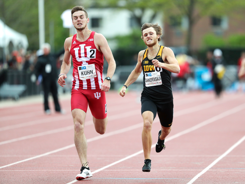 Iowa's Tysen VanDraska runs the men’s 800 meter event on the second day of the Big Ten Outdoor Track and Field Championships at Francis X. Cretzmeyer Track in Iowa City on Saturday, May. 11, 2019. (Stephen Mally/hawkeyesports.com)