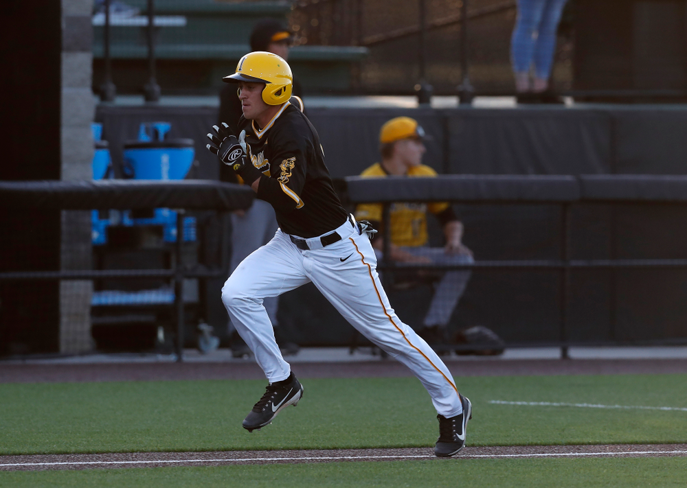 Iowa Hawkeyes infielder Tanner Wetrich (16) against Milwaukee Wednesday, April 25, 2018 at Duane Banks Field. (Brian Ray/hawkeyesports.com)