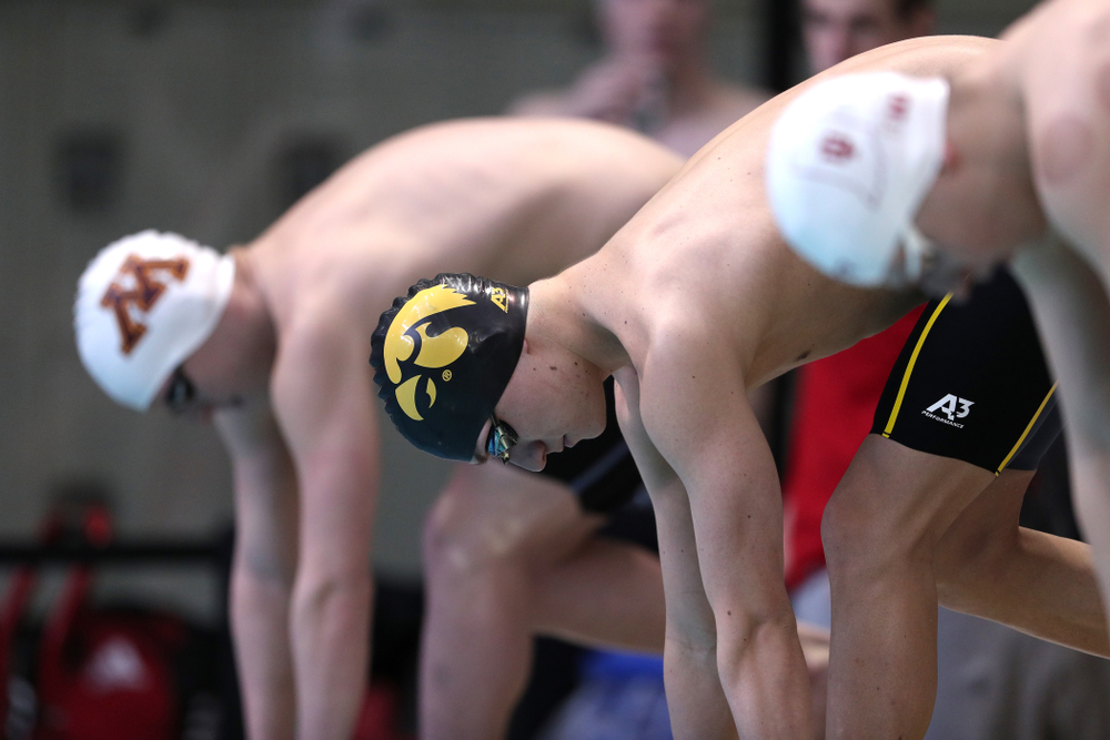 Iowa's Michael Tenney swims in the preliminaries of the 500-yard freestyle during the 2019 Big Ten Swimming and Diving Championships Thursday, February 28, 2019 at the Campus Wellness and Recreation Center. (Brian Ray/hawkeyesports.com)