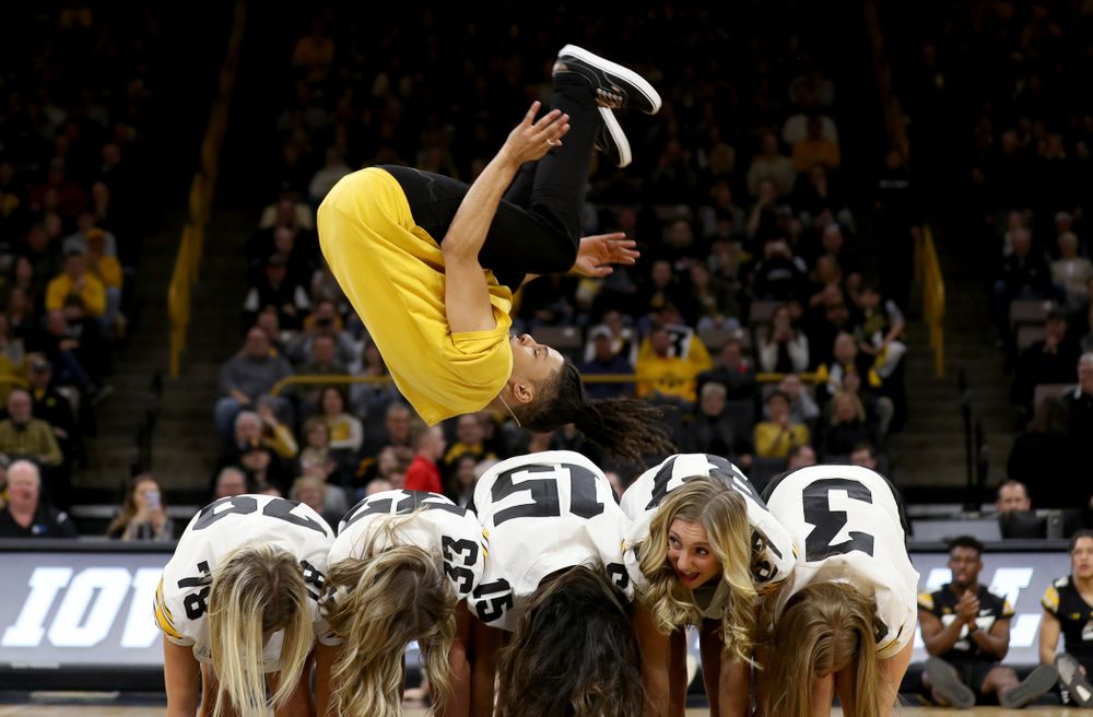 Snap Boogie performs at half-time of the Iowa Hawkeyes game against the Ohio State Buckeyes Thursday, February 20, 2020 at Carver-Hawkeye Arena. (Brian Ray/hawkeyesports.com)
