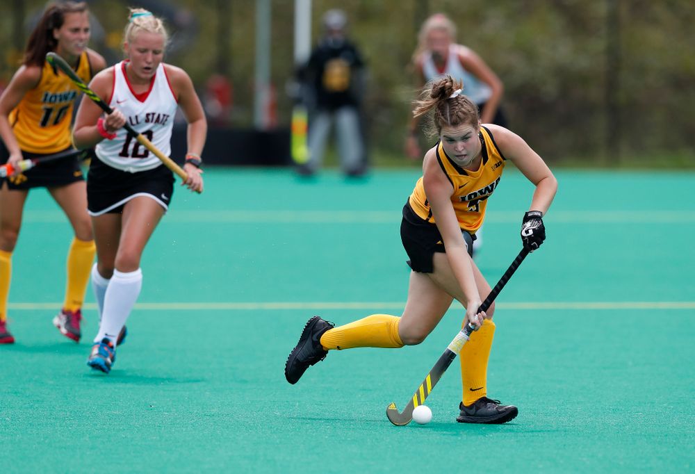 Iowa Hawkeyes Meghan Conroy (5) against Ball State Sunday, September 2, 2018 at Grant Field. (Brian Ray/hawkeyesports.com)