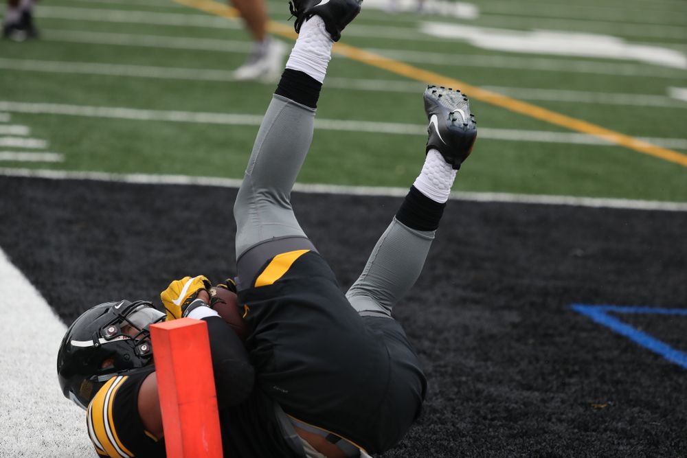 Iowa Hawkeyes tight end Noah Fant (87) during practice No. 4 of Fall Camp Monday, August 6, 2018 at the Hansen Football Performance Center. (Brian Ray/hawkeyesports.com)