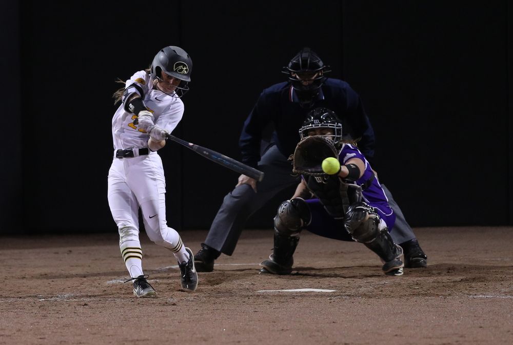 Iowa Hawkeyes Hallie Ketcham (22) against Western Illinois Wednesday, March 27, 2019 at Pearl Field. (Brian Ray/hawkeyesports.com)