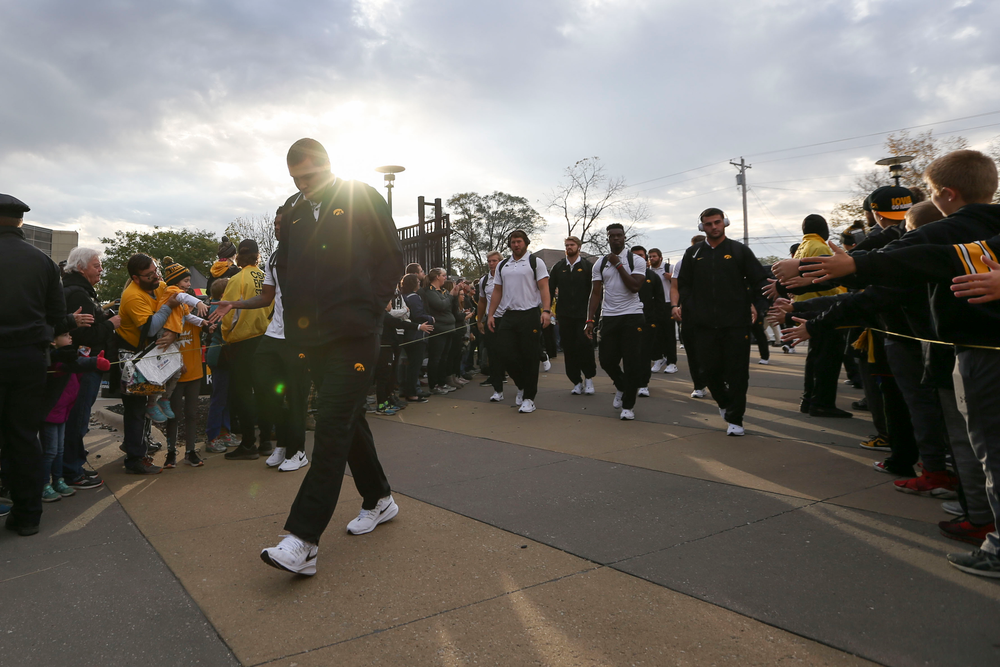 Iowa Hawkeyes quarterback Nate Stanley (4) during Iowa football vs Purdue on Saturday, October 19, 2019 at Kinnick Stadium. (Lily Smith/hawkeyesports.com)