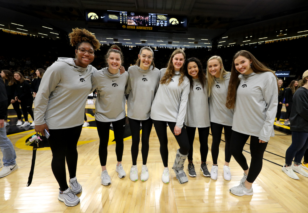 Student Athletes are recognized by the Presidential Committee on Athletics at halftime of the Iowa Hawkeyes game against Penn State Saturday, February 29, 2020 at Carver-Hawkeye Arena. (Brian Ray/hawkeyesports.com)