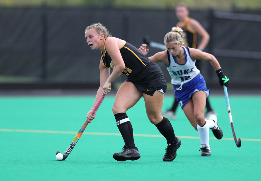 Iowa Hawkeyes Katie Birch (11) against the Duke Blue Devils Sunday, September 15, 2019 at Grant Field. (Brian Ray/hawkeyesports.com)