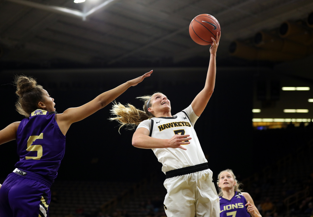 Iowa Hawkeyes guard Makenzie Meyer (3) against North Alabama Thursday, November 14, 2019 at Carver-Hawkeye Arena. (Brian Ray/hawkeyesports.com)