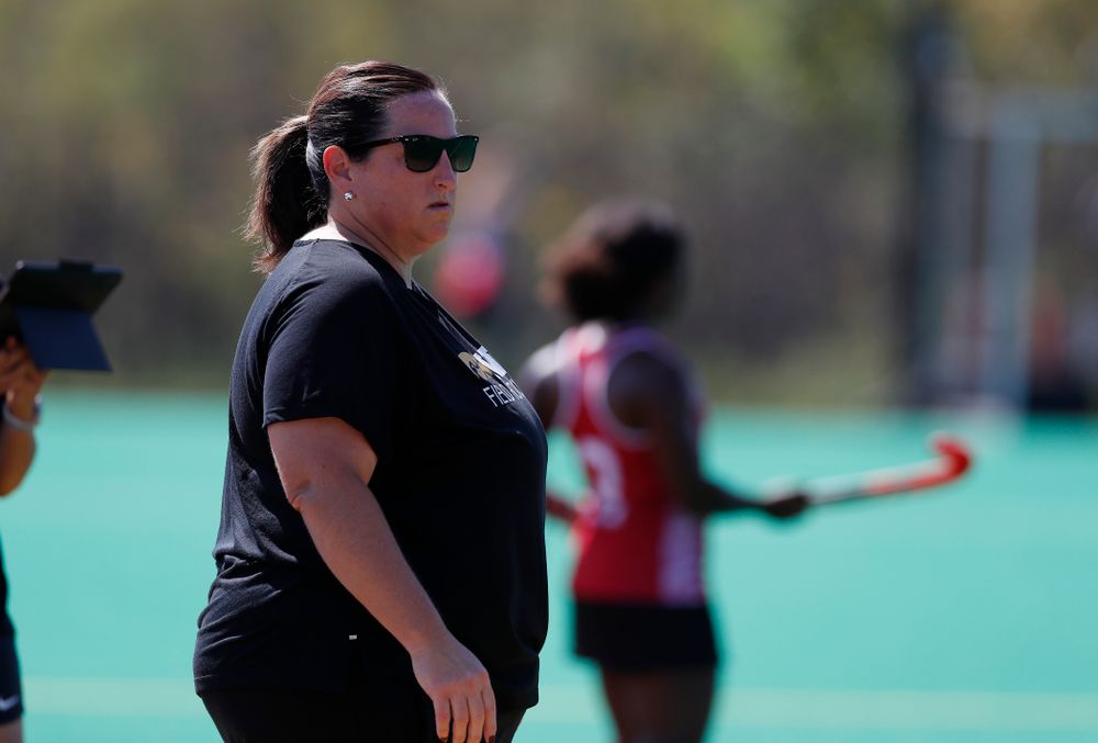 Iowa Hawkeyes head coach Lisa Cellucci against Indiana Sunday, September 16, 2018 at Grant Field. (Brian Ray/hawkeyesports.com)