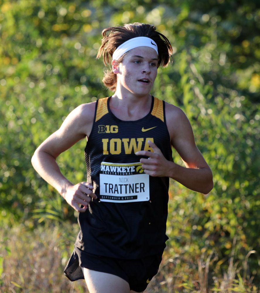 IowaÕs Nick Trattner runs in the 2019 Hawkeye Invitational Friday, September 6, 2019 at the Ashton Cross Country Course. (Brian Ray/hawkeyesports.com)