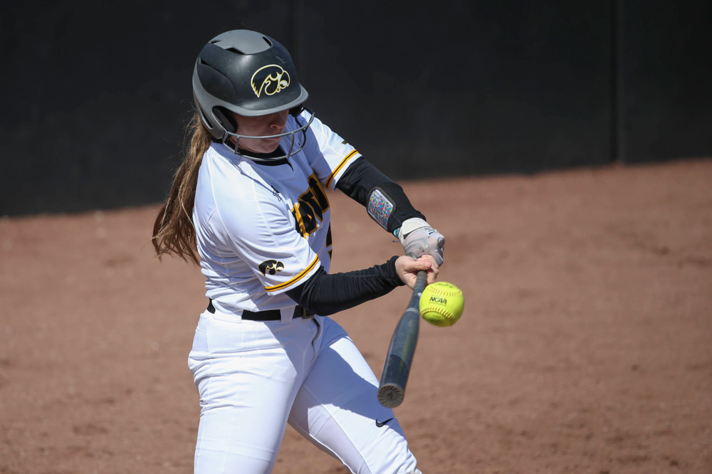 Iowa infielder Sydney Owens (5) at game 3 vs Northwestern on Sunday, March 31, 2019 at Bob Pearl Field. (Lily Smith/hawkeyesports.com)