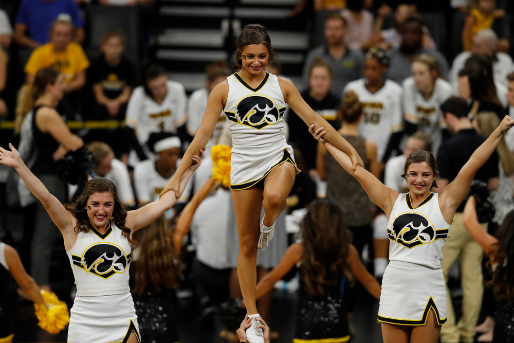 The Iowa Spirit Squad against Eastern Illinois Sunday, September 9, 2018 at Carver-Hawkeye Arena. (Brian Ray/hawkeyesports.com)
