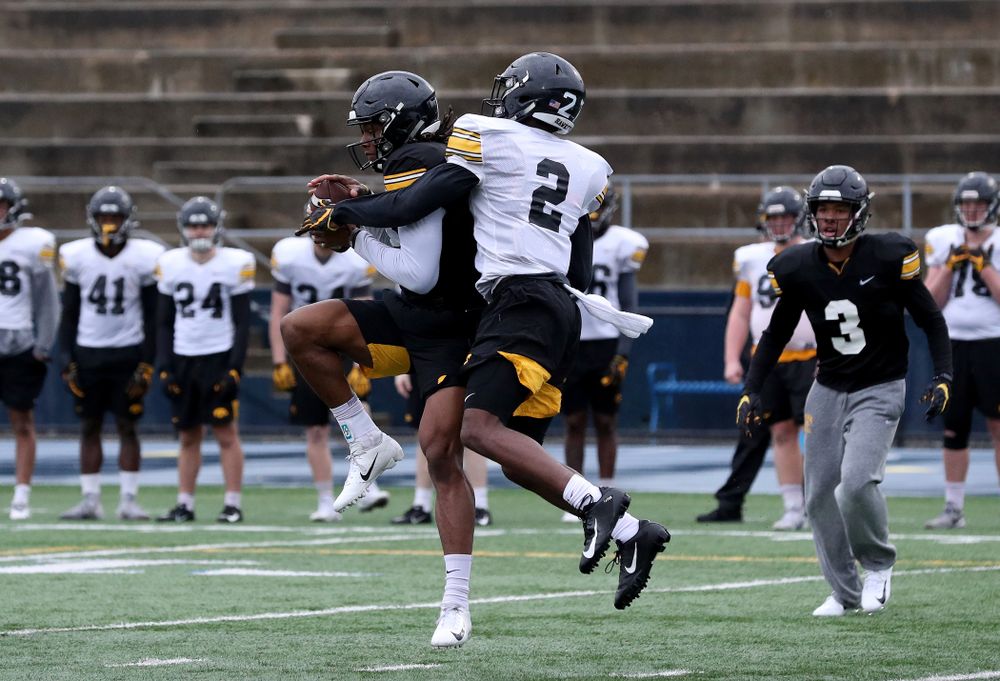 Iowa Hawkeyes wide receiver Brandon Smith (12) during practice Monday, December 23, 2019 at Mesa College in San Diego. (Brian Ray/hawkeyesports.com)