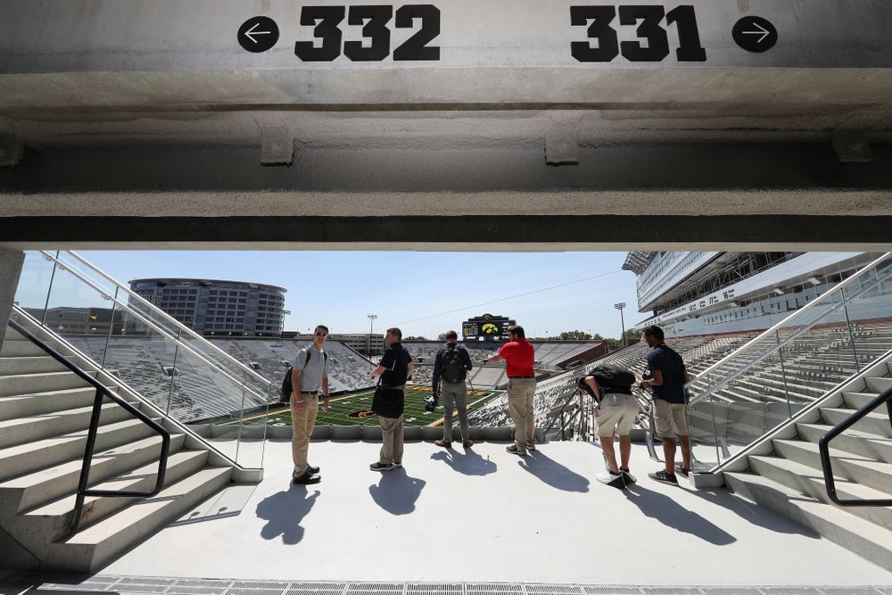 The view from the third level in the new north end zone of Kinnick Stadium Friday, August 9, 2019. (Brian Ray/hawkeyesports.com)