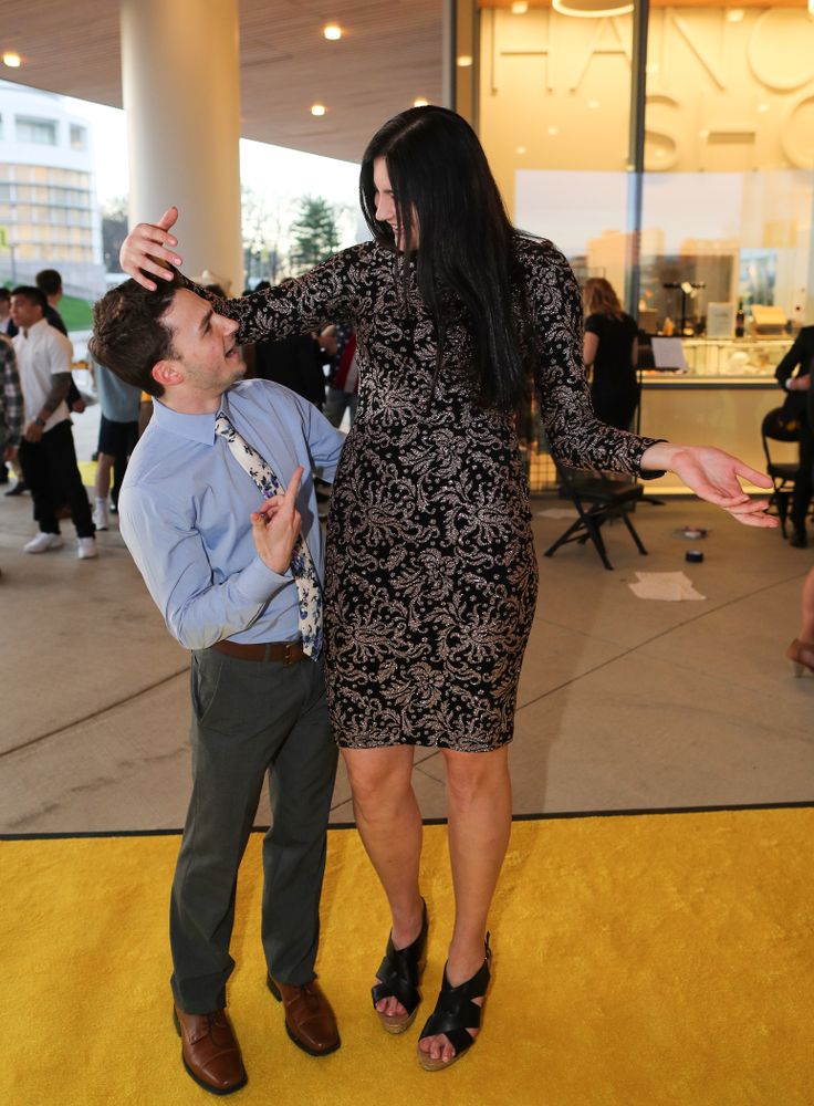 The 2019 Golden Herkys yellow carpet Tuesday, April 23, 2019 at Hancher Auditorium. (Brian Ray/hawkeyesports.com)