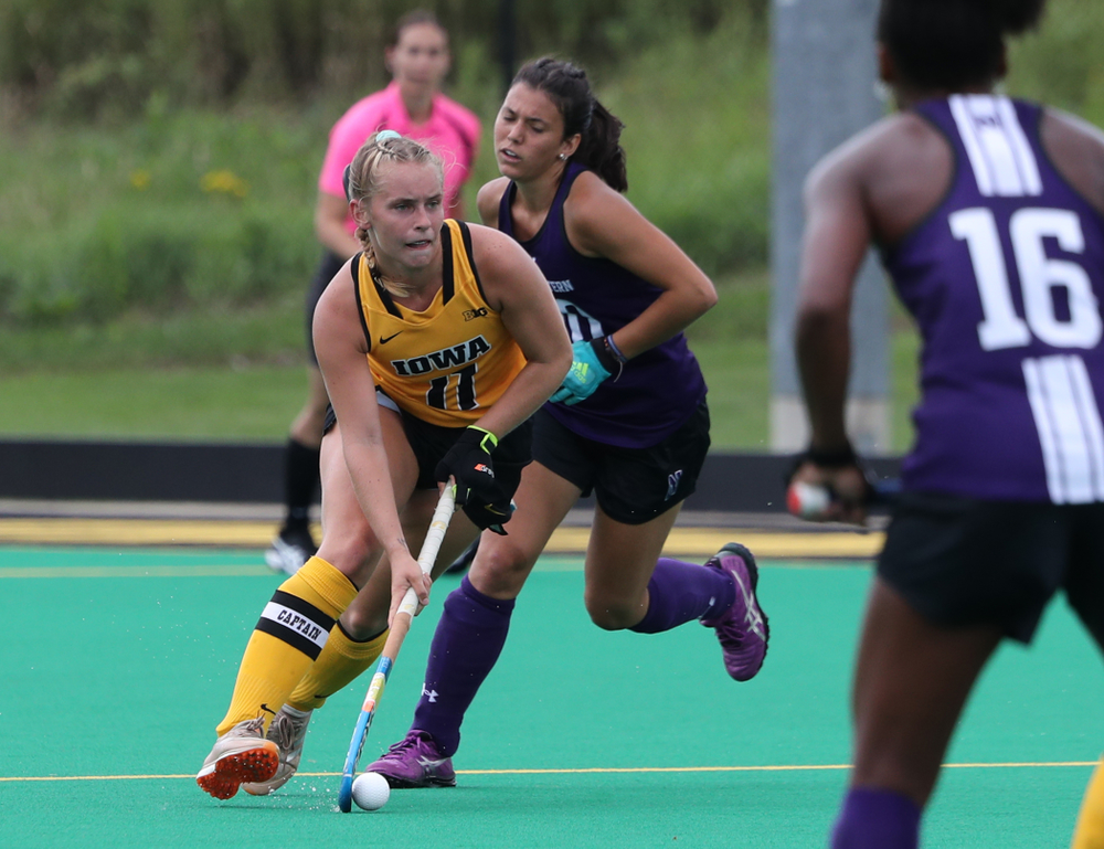 Iowa Hawkeyes Katie Birch (11) during an exhibition game against Northwestern Saturday, August 24, 2019 at Grant Field. (Brian Ray/hawkeyesports.com)
