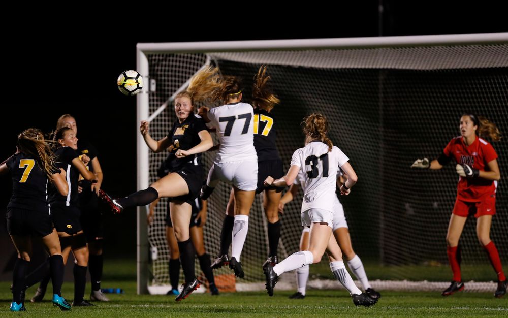 Iowa Hawkeyes Morgan Kemmerling (3) against the Purdue Boilermakers Thursday, September 20, 2018 at the Iowa Soccer Complex. (Brian Ray/hawkeyesports.com)