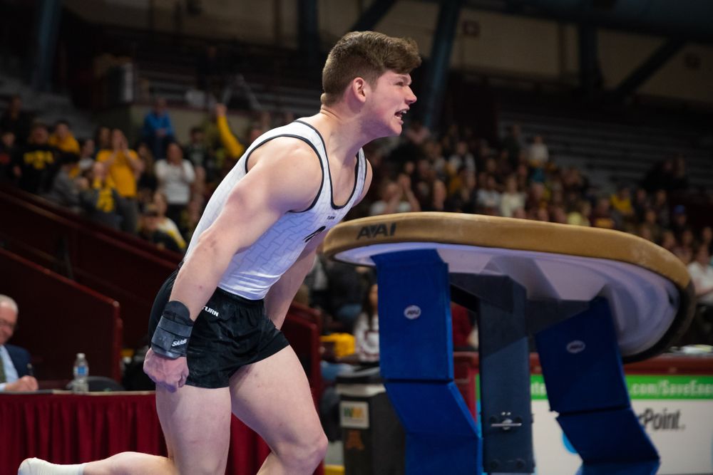 The Iowa Hawekeys against Minnesota and Penn State at the Maturi Pavilion Saturday, March 23, 2019 in Minneapolis, Minn. (C. Morgan Engel/Freelance)