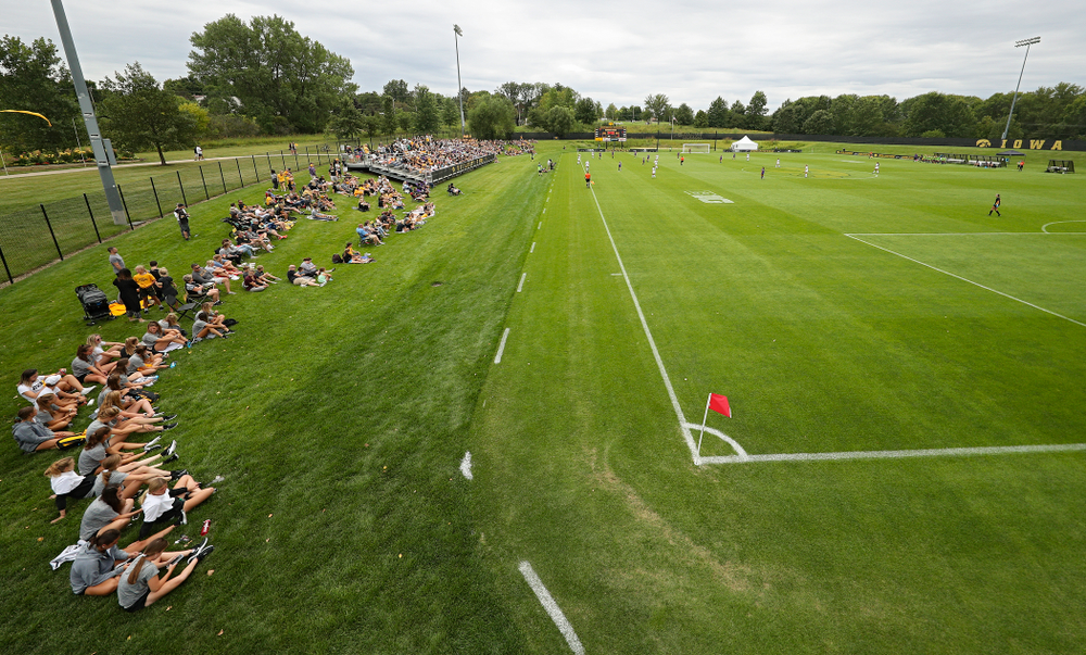 Fan look on during the first half of the Hawkeye match again Northern Iowa at the Iowa Soccer Complex in Iowa City on Sunday, Aug 25, 2019. (Stephen Mally/hawkeyesports.com)