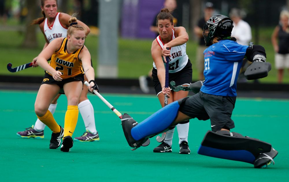 Iowa Hawkeyes Makenna Maguire (21) against Ball State Sunday, September 2, 2018 at Grant Field. (Brian Ray/hawkeyesports.com)