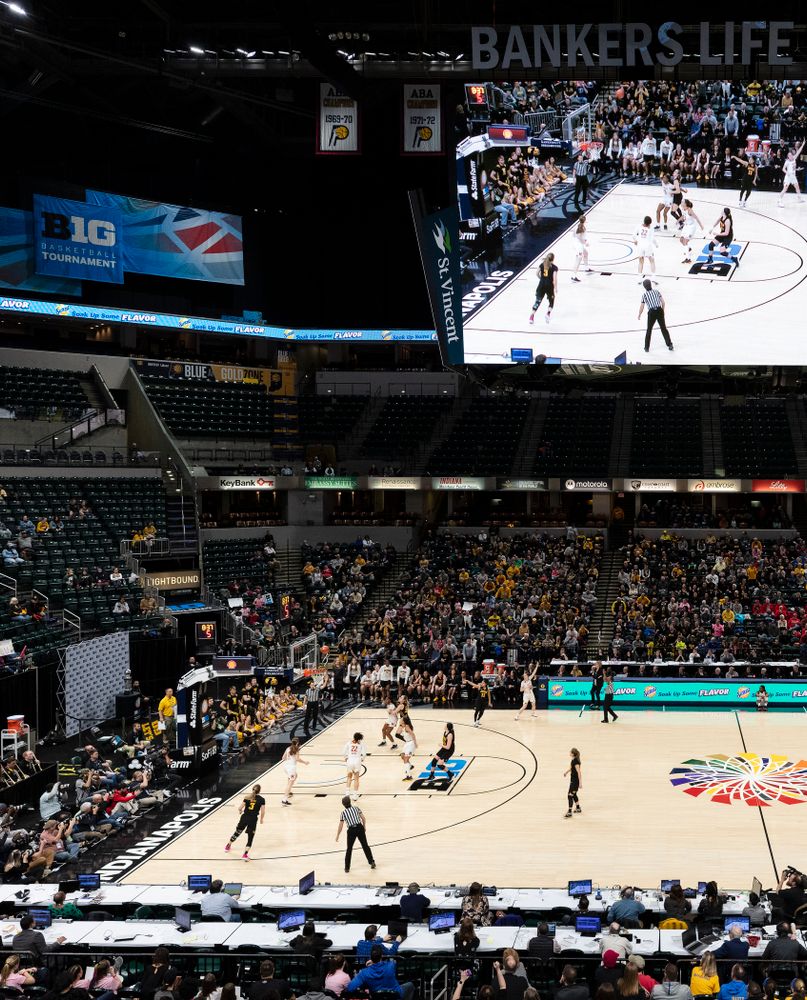 The Iowa Hawkeyes take on the Maryland Terrapins in the Big Ten Championship Game Sunday, March 10, 2019 at Bankers Life Fieldhouse in Indianapolis, Ind. (Brian Ray/hawkeyesports.com)