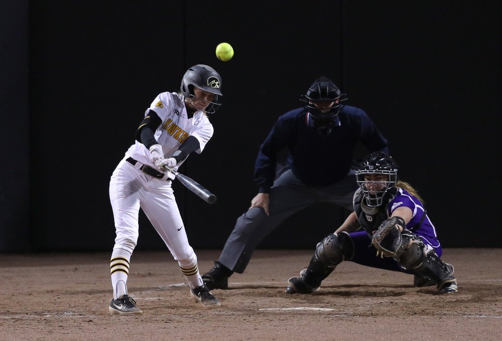Iowa Hawkeyes Aralee Bogar (2) against Western Illinois Wednesday, March 27, 2019 at Pearl Field. (Brian Ray/hawkeyesports.com)