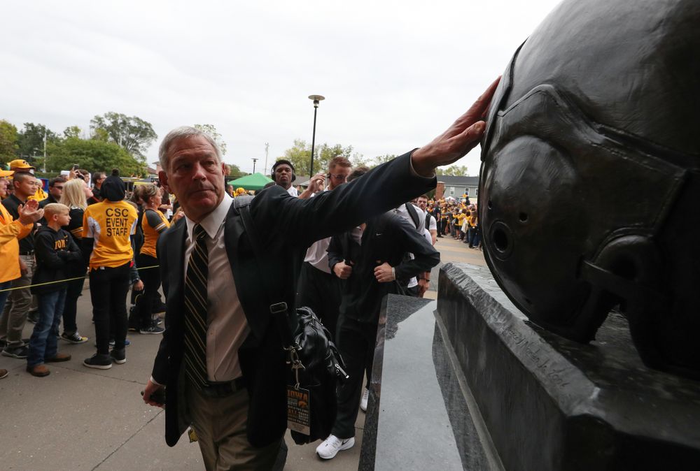 Iowa Hawkeyes head coach Kirk Ferentz against Middle Tennessee State Saturday, September 28, 2019 at Kinnick Stadium. (Brian Ray/hawkeyesports.com)