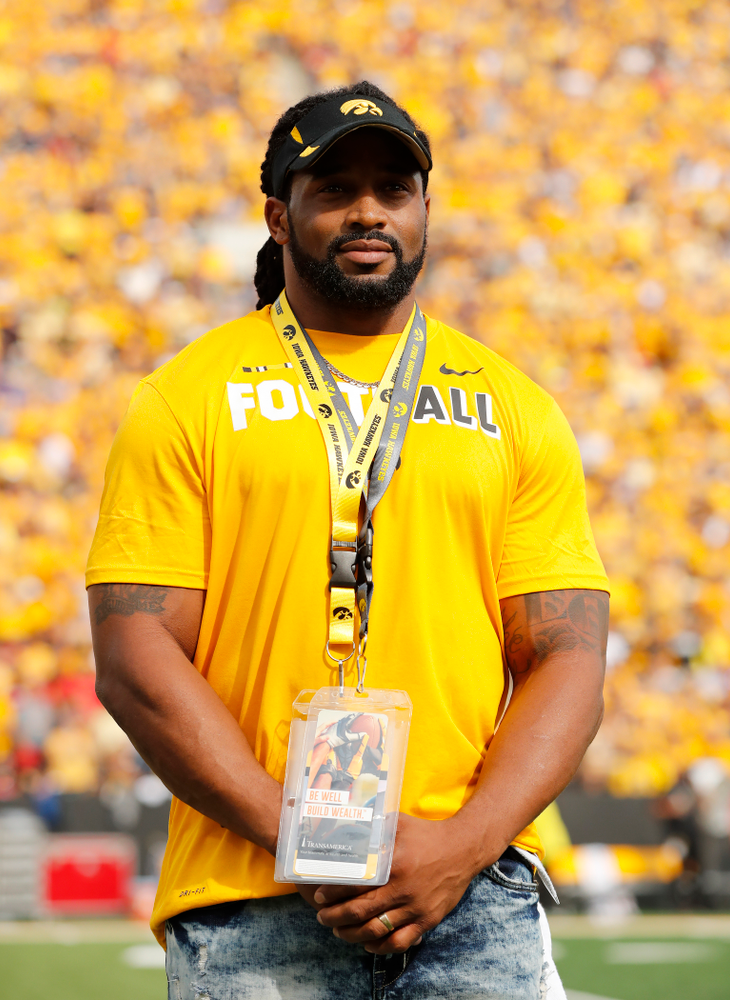 2018 Iowa Athletics Hall of Fame inductee Bob Sanders Saturday, September 1, 2018 at Kinnick Stadium. (Brian Ray/hawkeyesports.com)