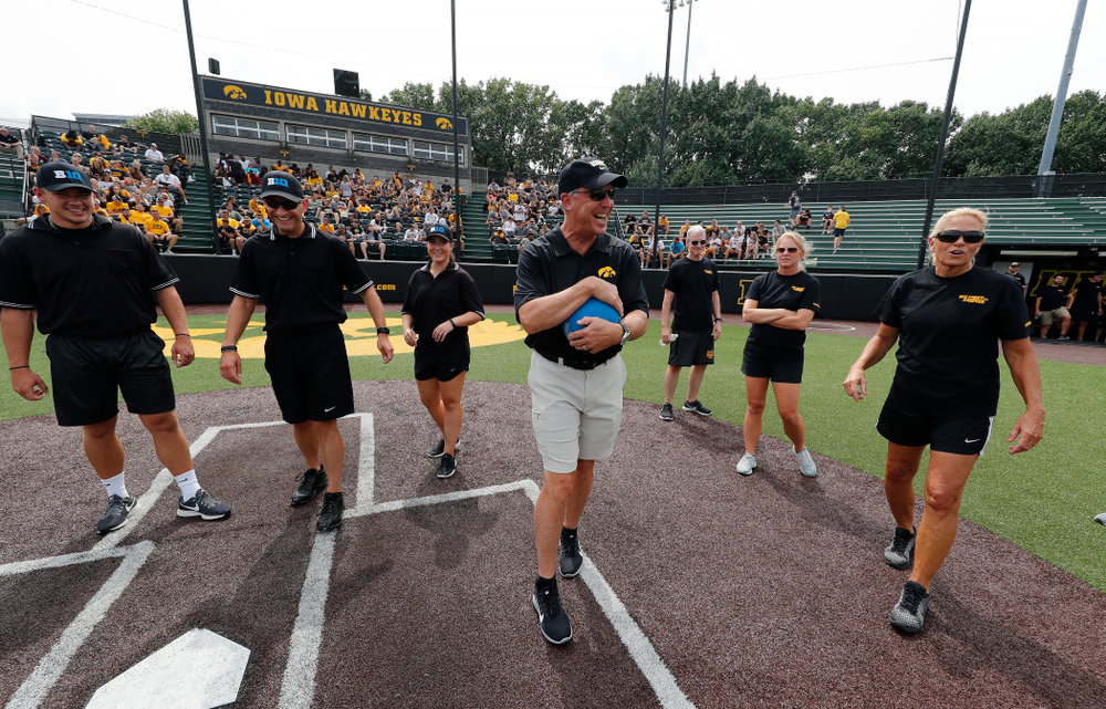 Athletics Director Gay Barta during the Iowa Student Athlete Kickoff Kickball game Sunday, August 19, 2018 at Duane Banks Field. (Brian Ray/hawkeyesports.com)