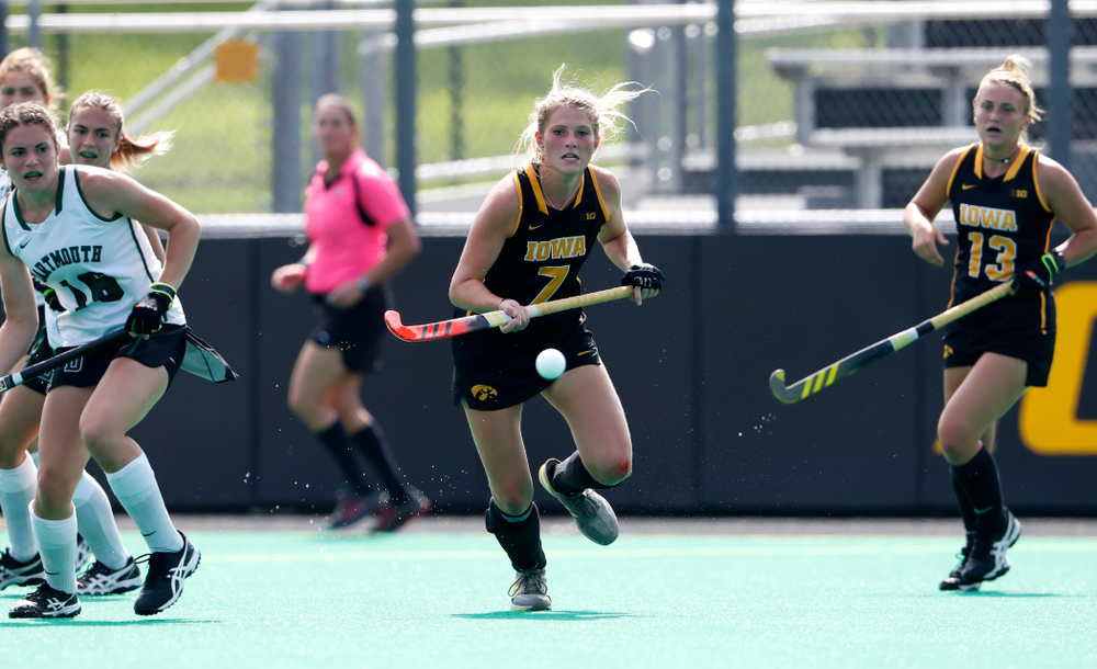 Iowa Hawkeyes Ellie Holley (7) against Dartmouth Friday, August 31, 2018 at Grant Field. (Brian Ray/hawkeyesports.com)