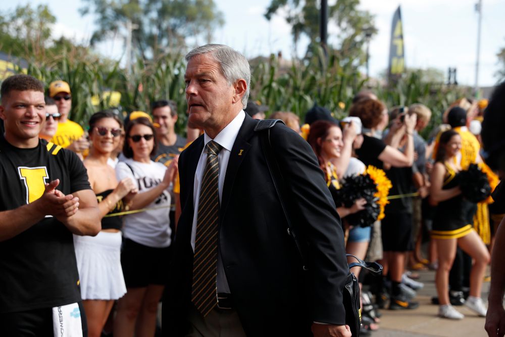 Iowa Hawkeyes head coach Kirk Ferentz against the Northern Iowa Panthers Saturday, September 15, 2018 at Kinnick Stadium. (Brian Ray/hawkeyesports.com)