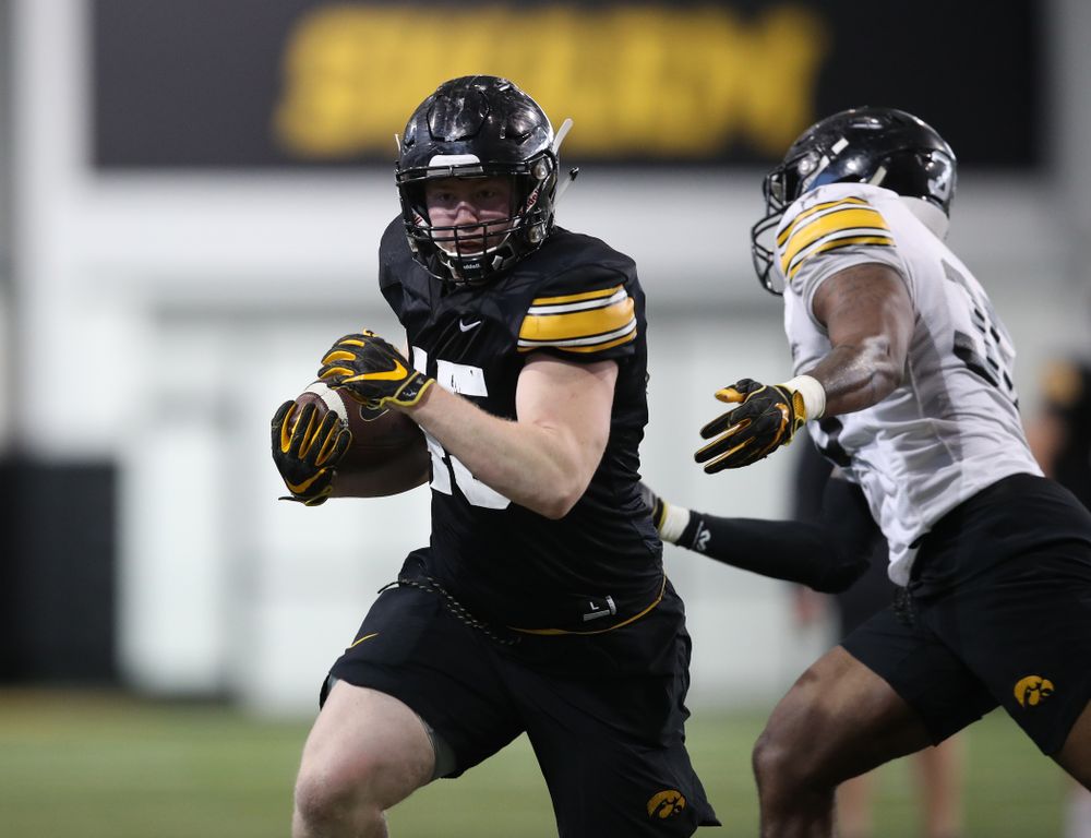 Iowa Hawkeyes fullback Joe Ludwig (45) during preparation for the 2019 Outback Bowl Monday, December 17, 2018 at the Hansen Football Performance Center. (Brian Ray/hawkeyesports.com)