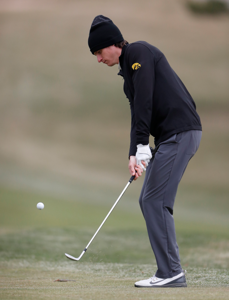 Sam Meuret during the 2018 Hawkeye Invitational Friday, April 13, 2018 at Finkbine Golf Course. (Brian Ray/hawkeyesports.com)