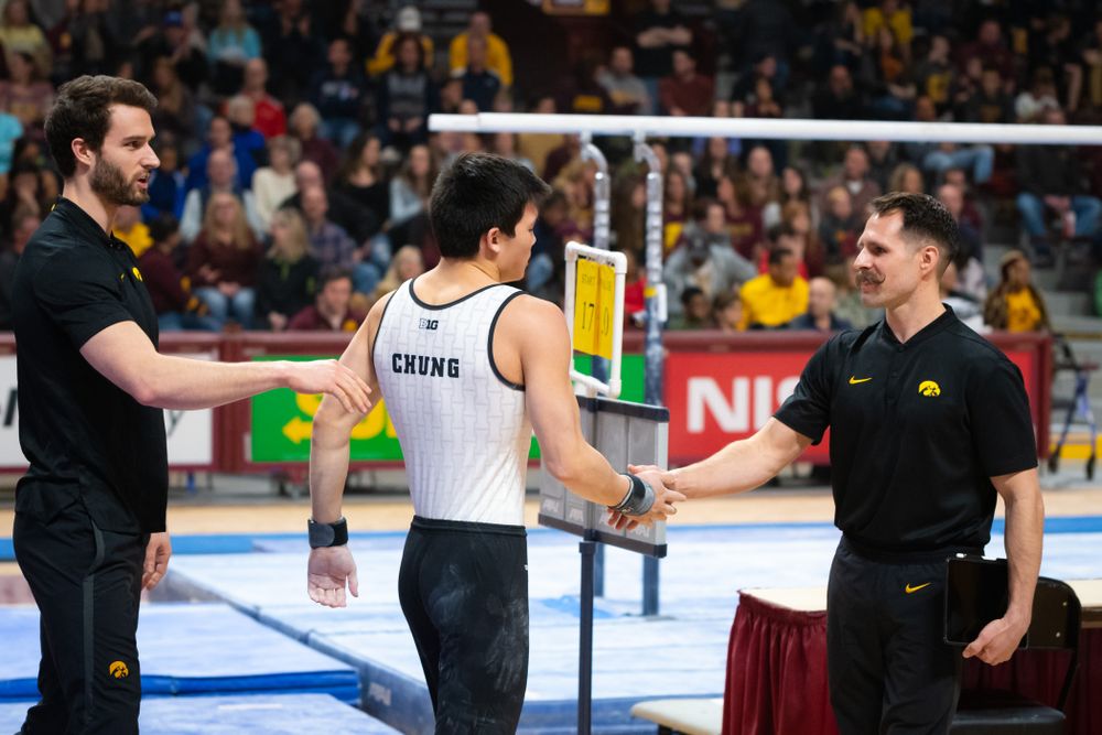 The Iowa Hawekeys against Minnesota and Penn State at the Maturi Pavilion Saturday, March 23, 2019 in Minneapolis, Minn. (C. Morgan Engel/Freelance)