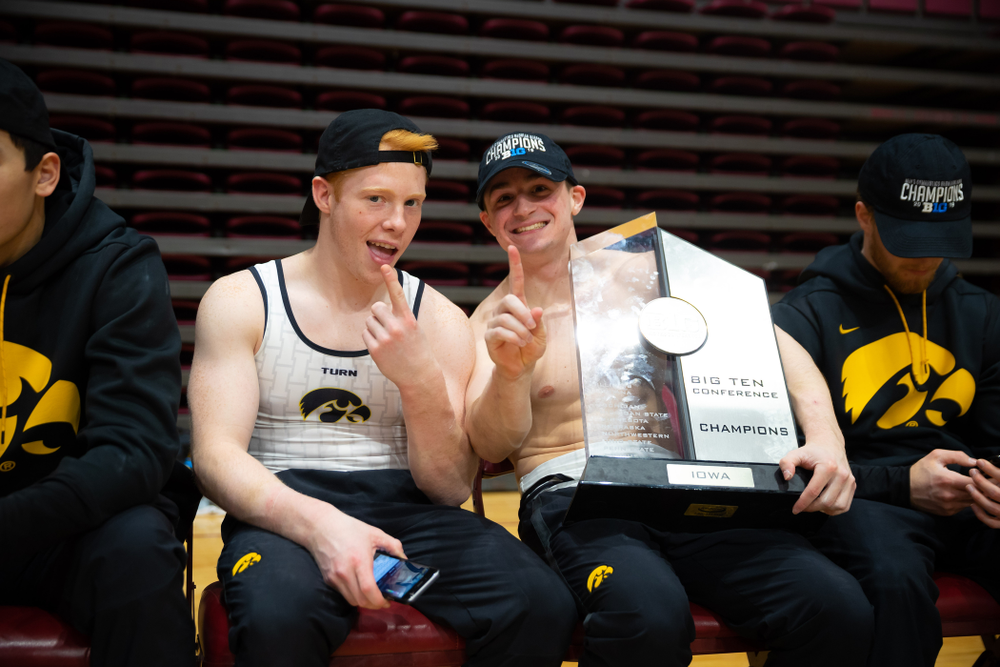 The Iowa Hawekeys against Minnesota and Penn State at the Maturi Pavilion Saturday, March 23, 2019 in Minneapolis, Minn. (C. Morgan Engel/Freelance)