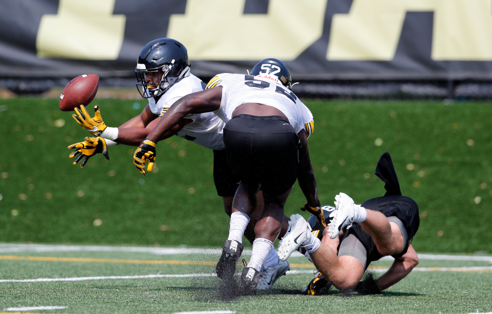 Iowa Hawkeyes linebacker Djimon Colbert (32) during practice No. 7 of fall camp Friday, August 10, 2018 at the Kenyon Football Practice Facility. (Brian Ray/hawkeyesports.com)