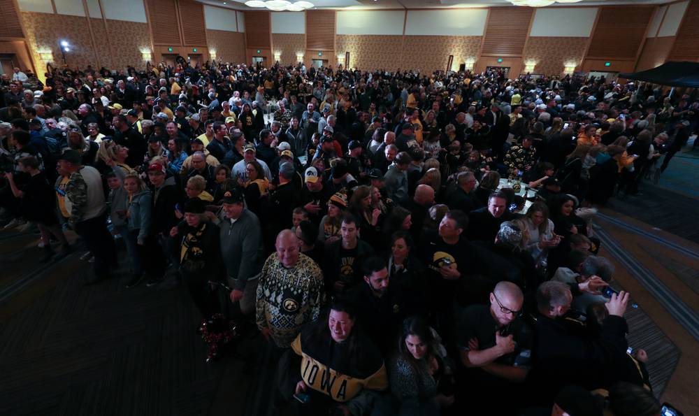 Fans during the Holiday Bowl Hawkeye Huddle Thursday, December 26, 2019 at the Hilton in downtown San Diego. (Brian Ray/hawkeyesports.com)