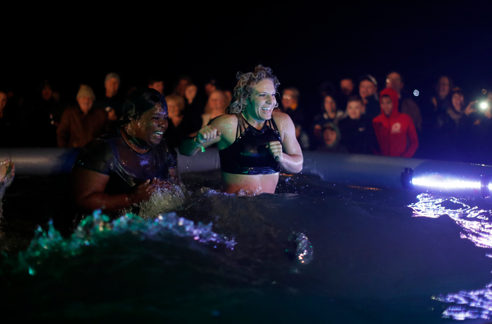 The Hawkeye Wrestling Club Arctic Plunge Saturday, January 27, 2018 at Brown Dear Golf Course in Coralville. (Brian Ray/hawkeyesports.com)