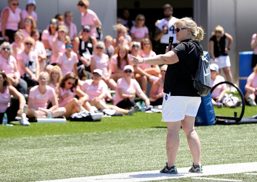 The Ladies Football Academy at the Hansen Football Performance Center in Iowa City on Saturday, Jun 8, 2019. (Stephen Mally/hawkeyesports.com)
