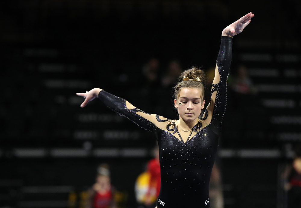 Iowa's Mackienzie Vance competes on the beam during their meet against Southeast Missouri State Friday, January 11, 2019 at Carver-Hawkeye Arena. (Brian Ray/hawkeyesports.com)