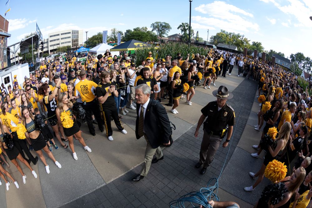 Iowa Hawkeyes head coach Kirk Ferentz against the Northern Iowa Panthers Saturday, September 15, 2018 at Kinnick Stadium. (Brian Ray/hawkeyesports.com)